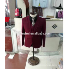 Free Shipping 2017 Burgundy Colored Men Suits Long Sleeves Formal Dress Occasions Hot Sale